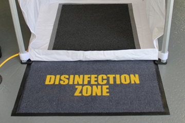 Disinfection zone matt in front of PORTAdec 500 shower