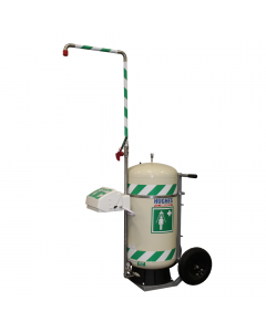 Mobile self-contained safety shower with eye wash - 114 litre